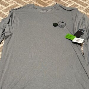 Burnside Heather Gray Long Sleeve UPF 30+ TShirt